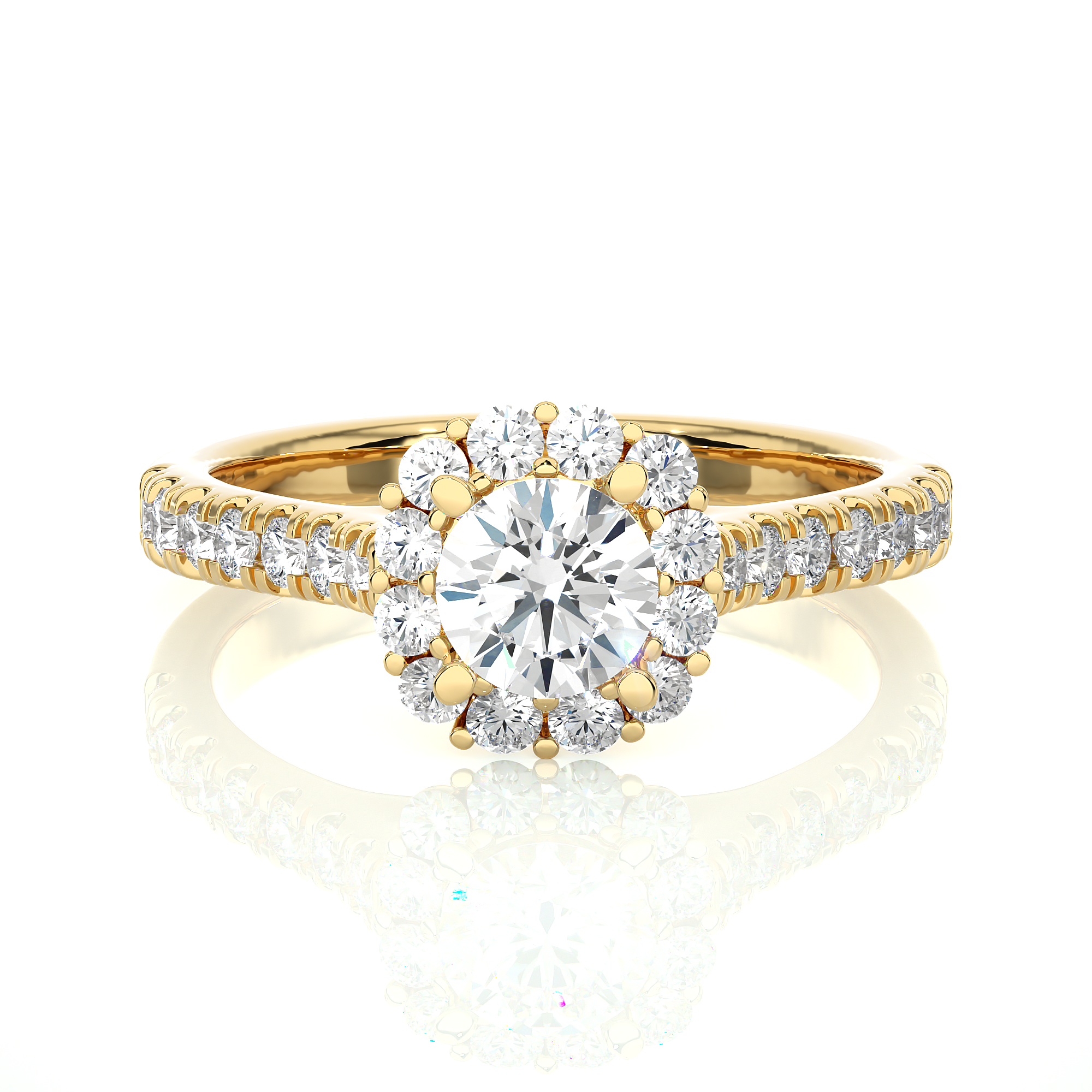 1.11 Carat G Color VS1 Clarity Diamond Studded Natural Diamond Ring.